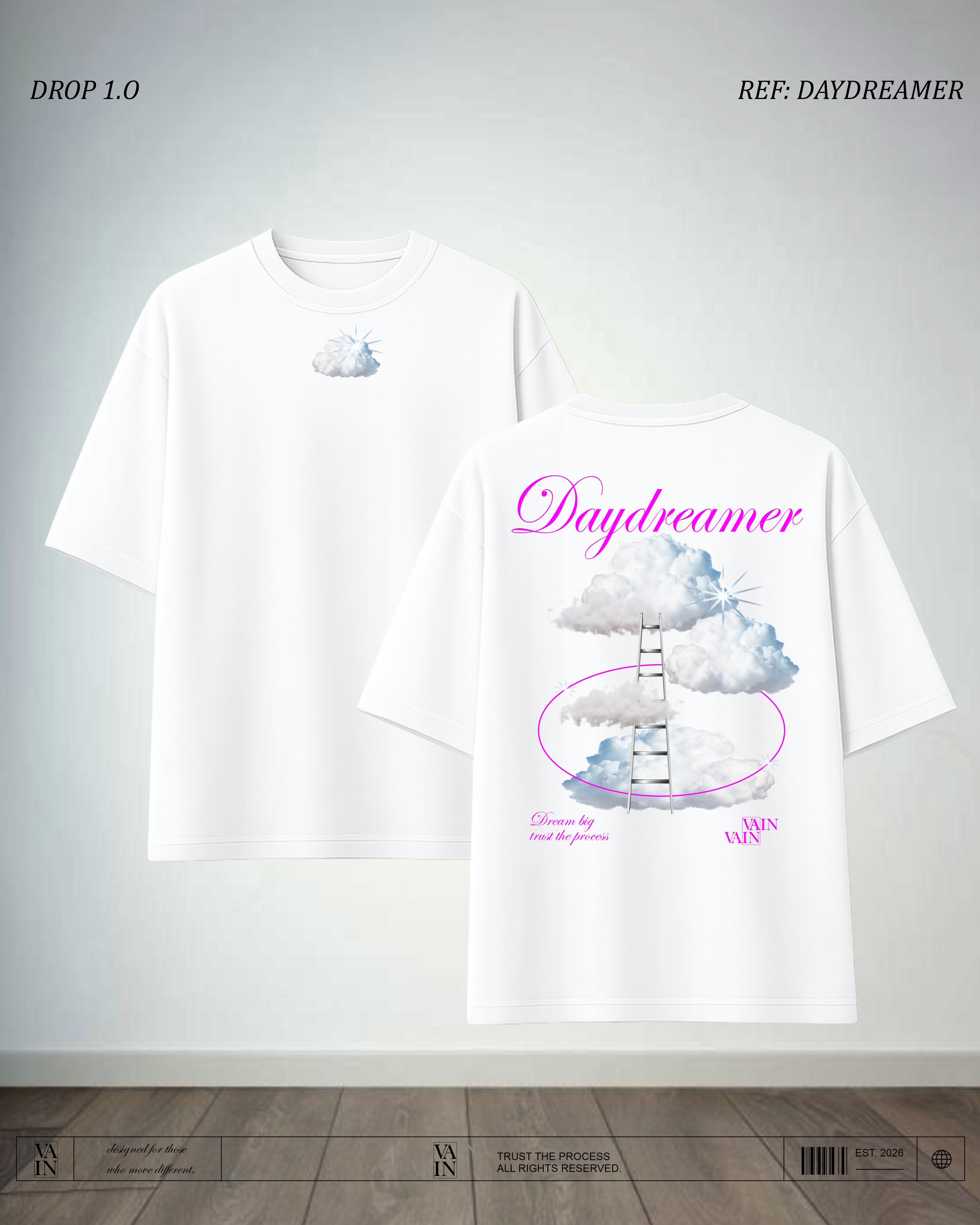 DAYDREAMER Camiseta — Blanco