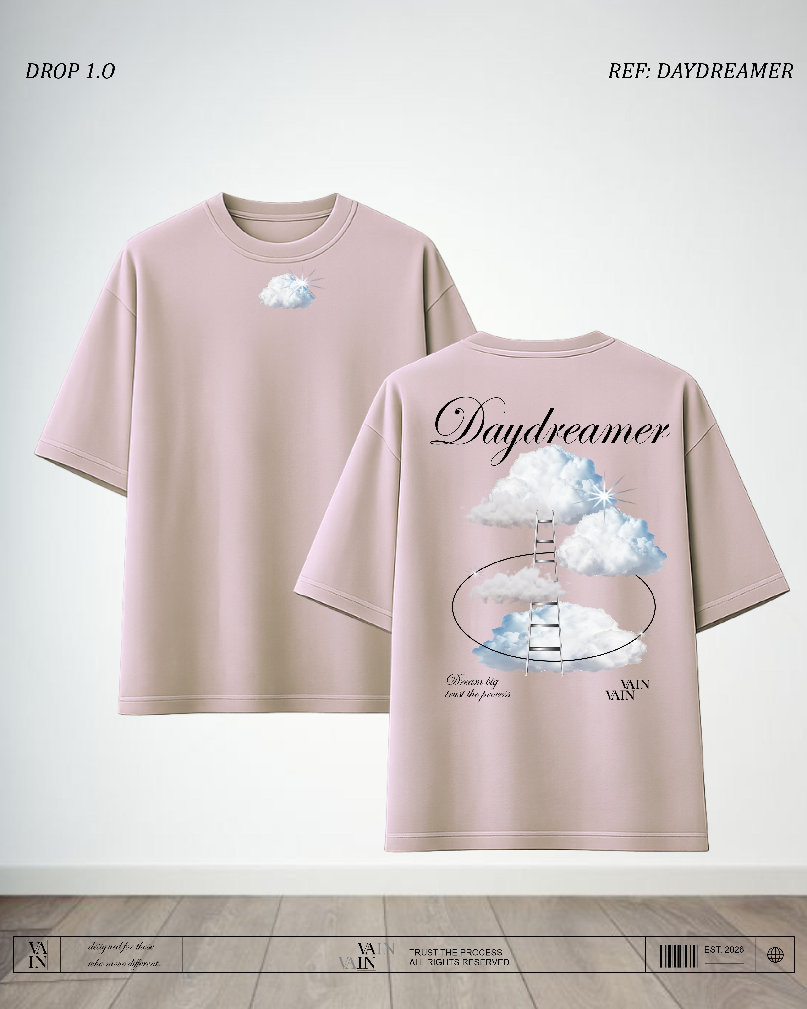 DAYDREAMER Camiseta — Café claro