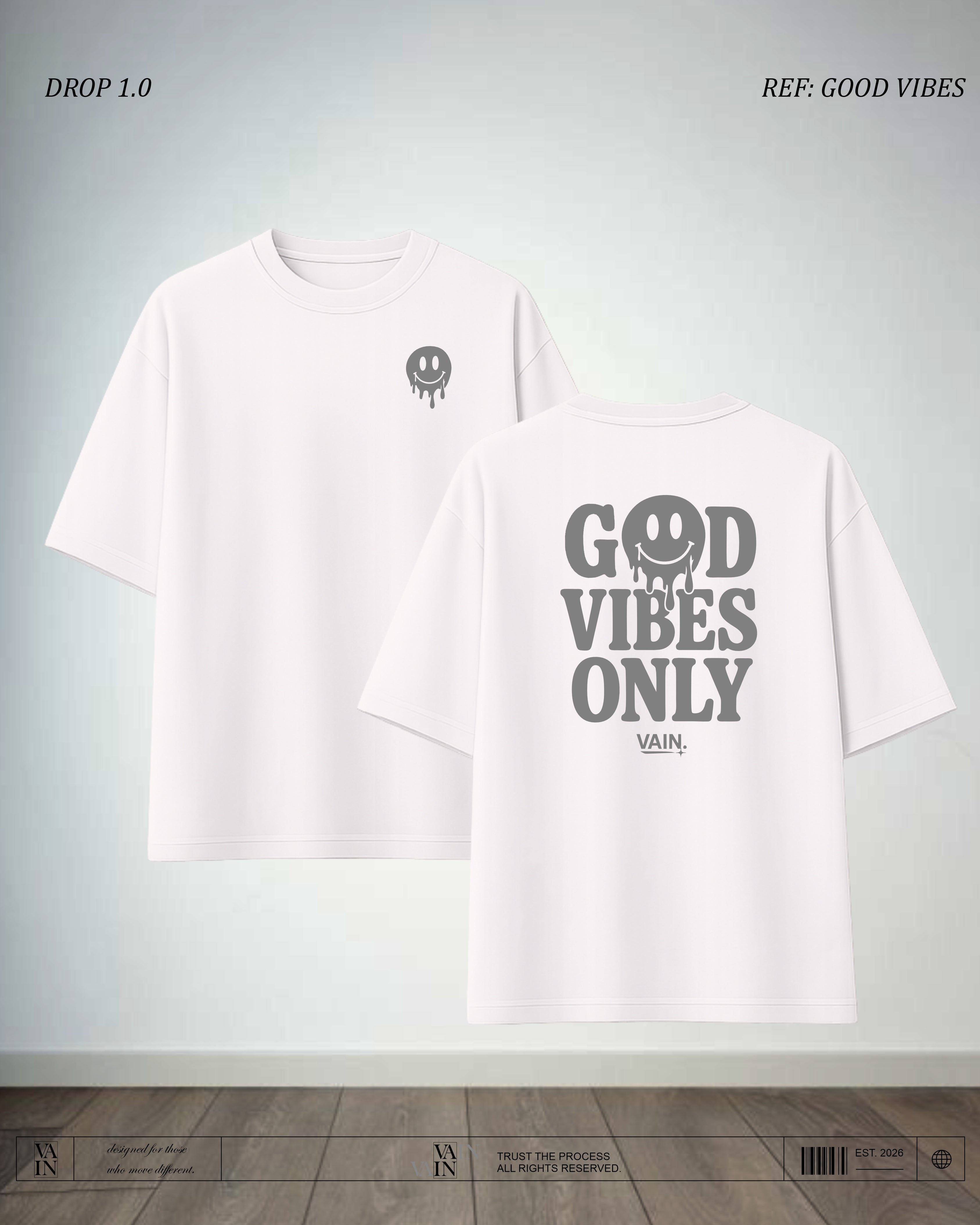 VIBES Camiseta — Crema