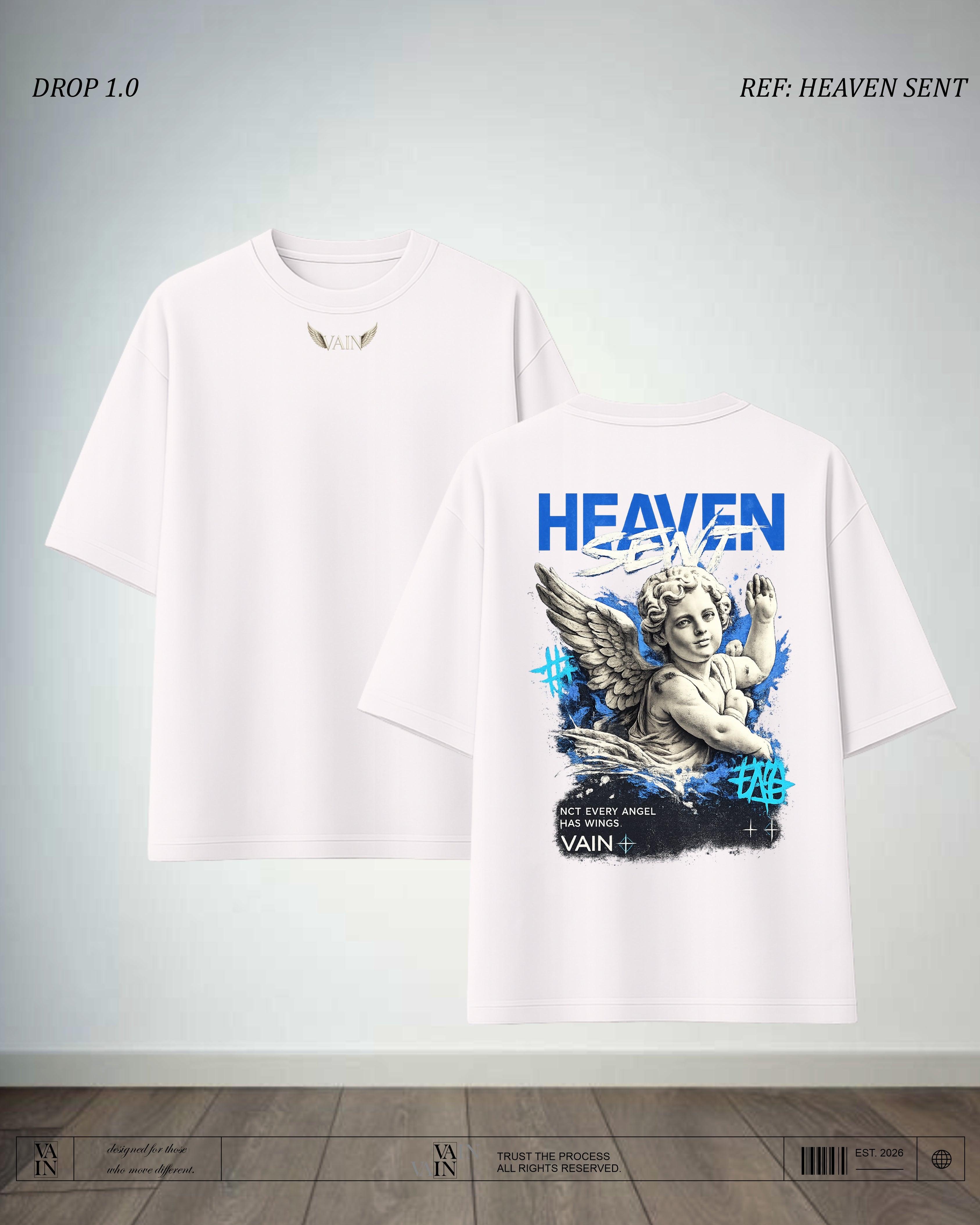 HEAVEN SENT Camiseta — Crema