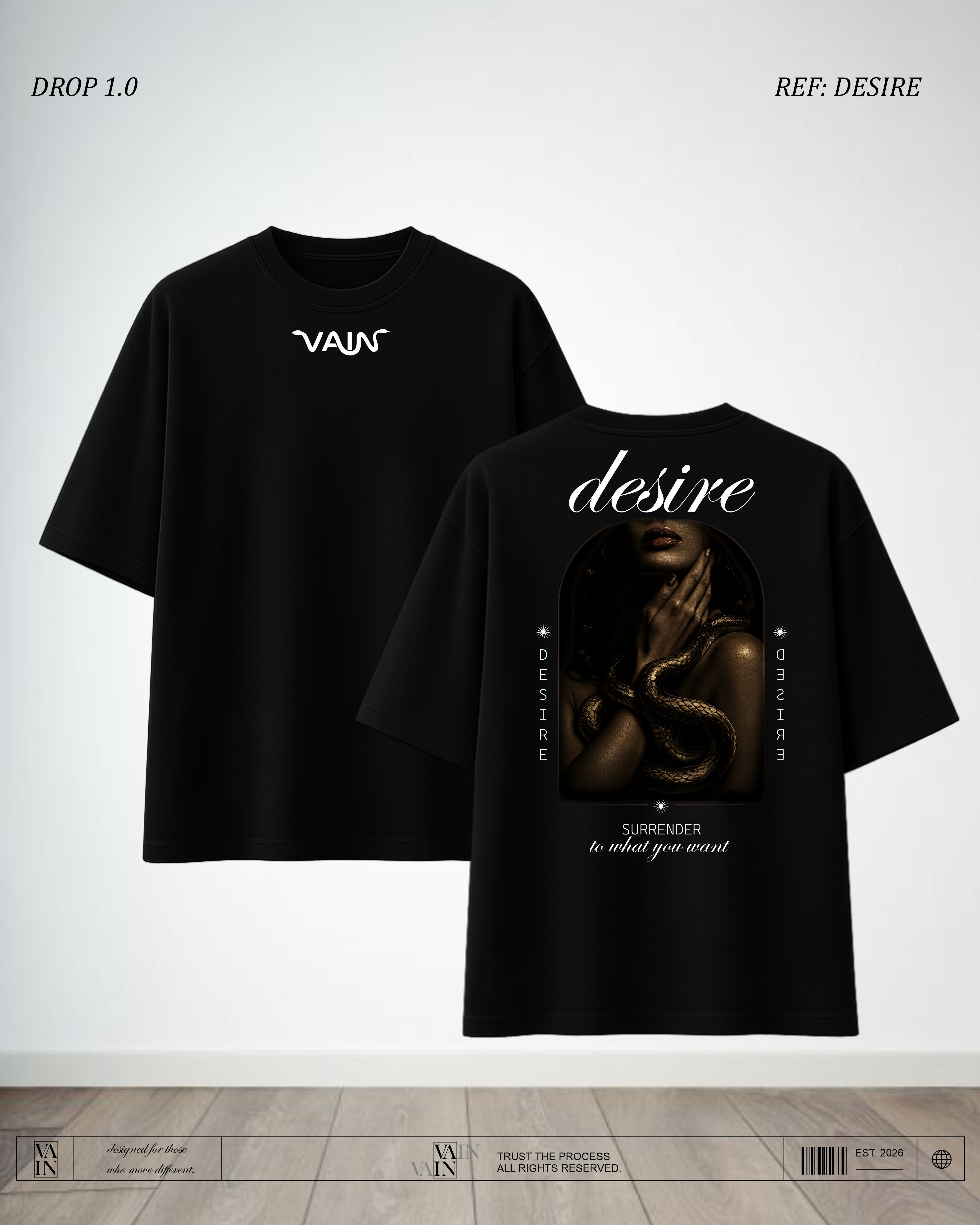 DESIRE*** Camiseta — Negro
