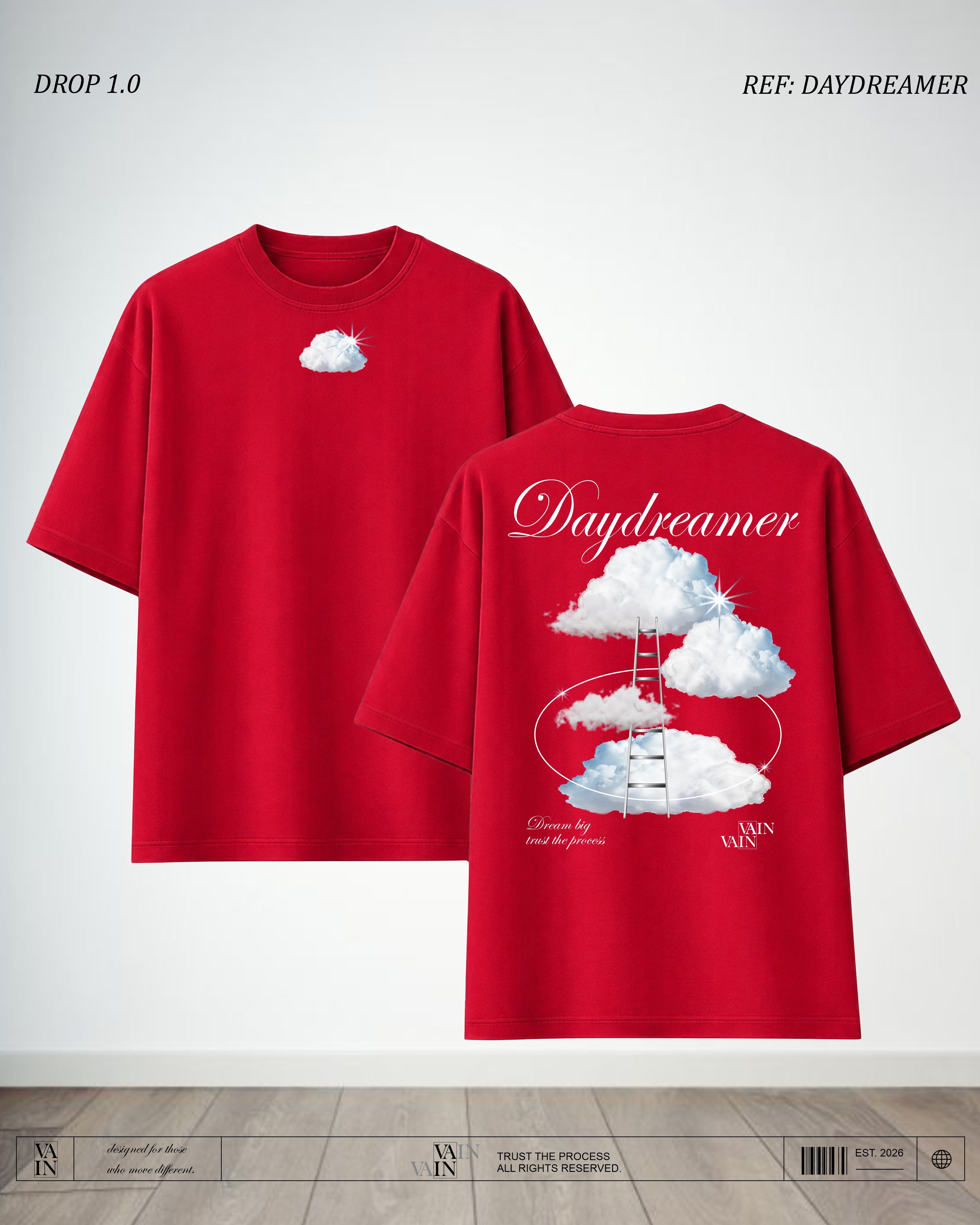 DAYDREAMER Camiseta — Rojo