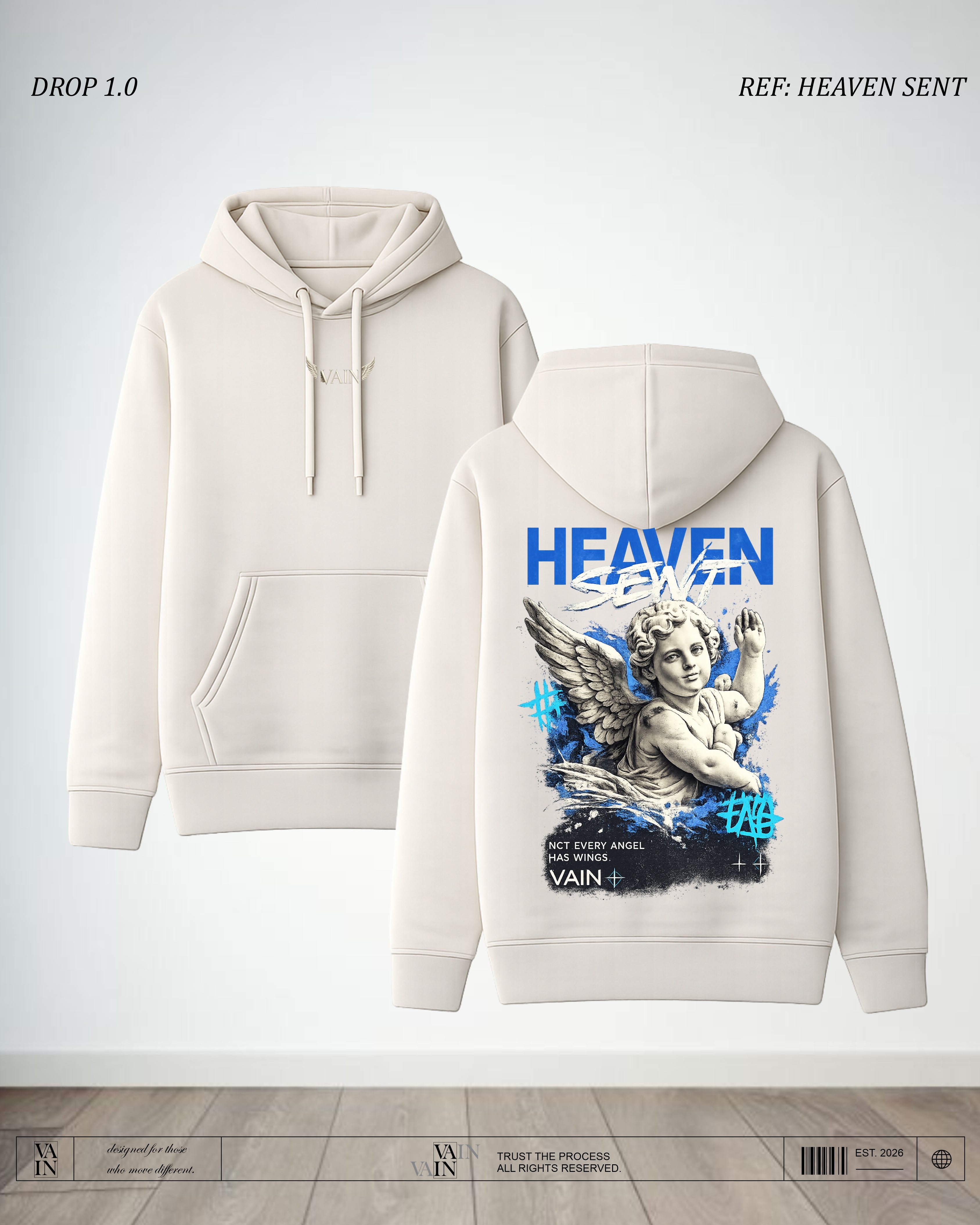 HEAVEN SENT Hoodie — Crema