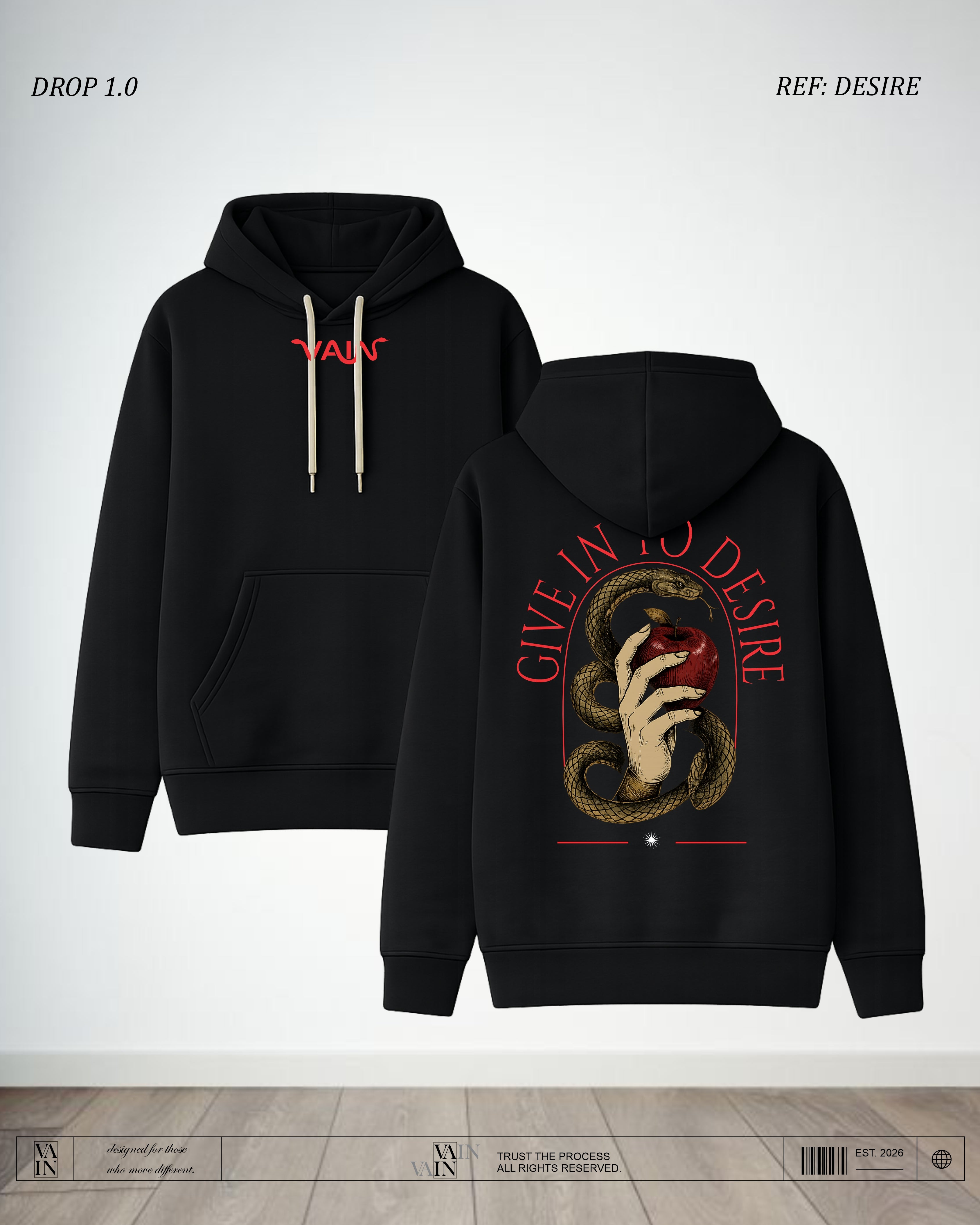 DESIRE* Hoodie — Negro