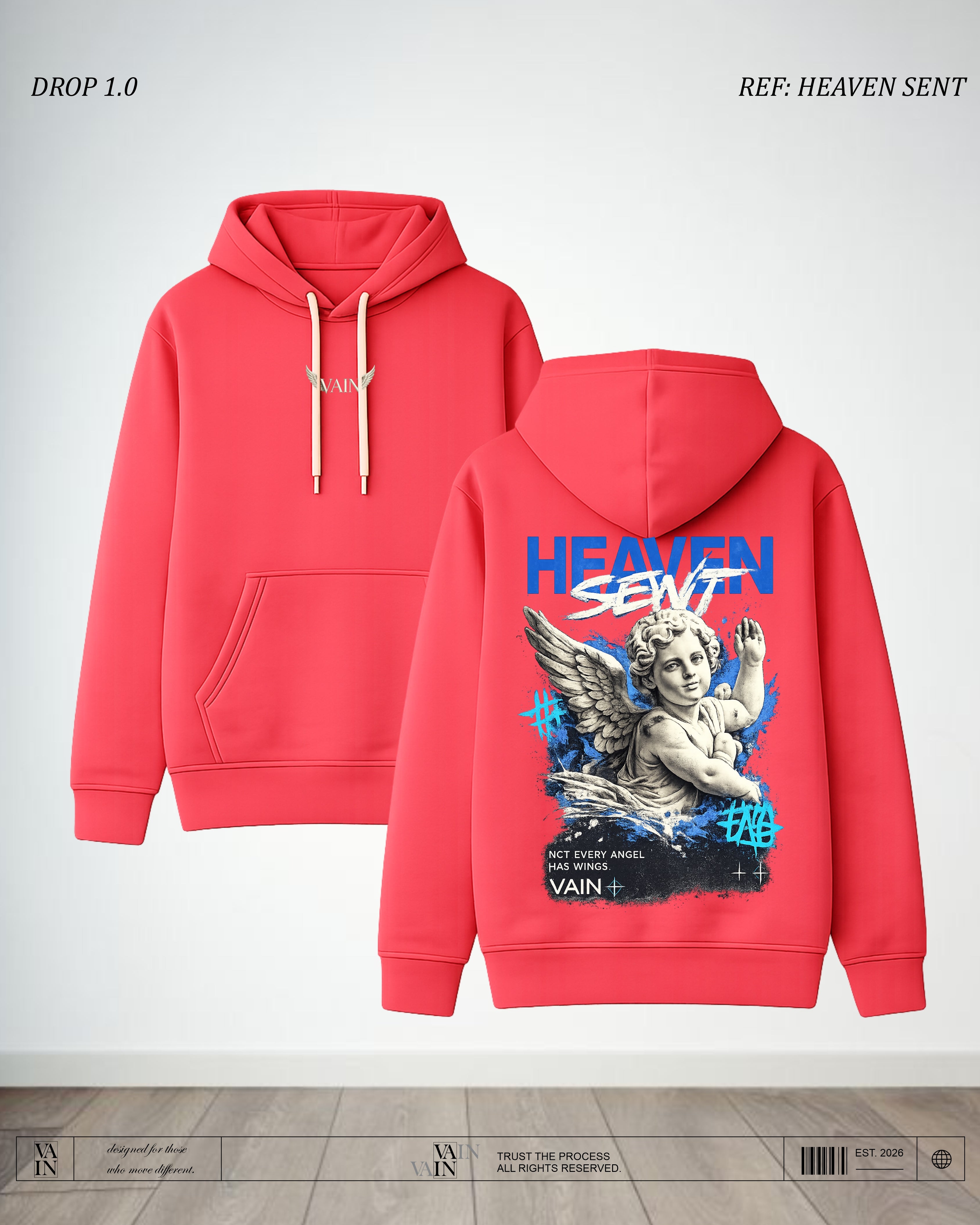 HEAVEN SENT Hoodie — Rojo