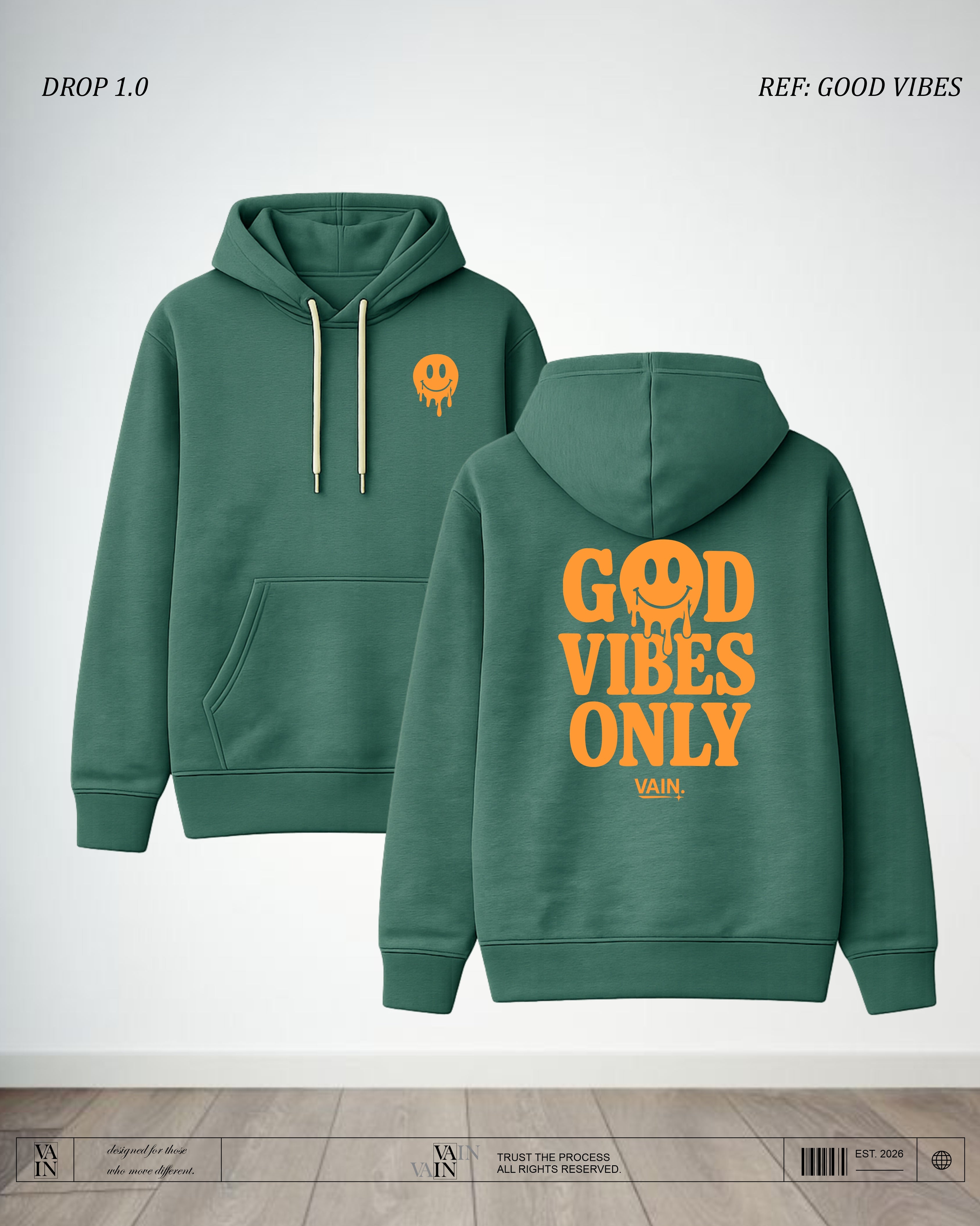 VIBES Hoodie — Verde