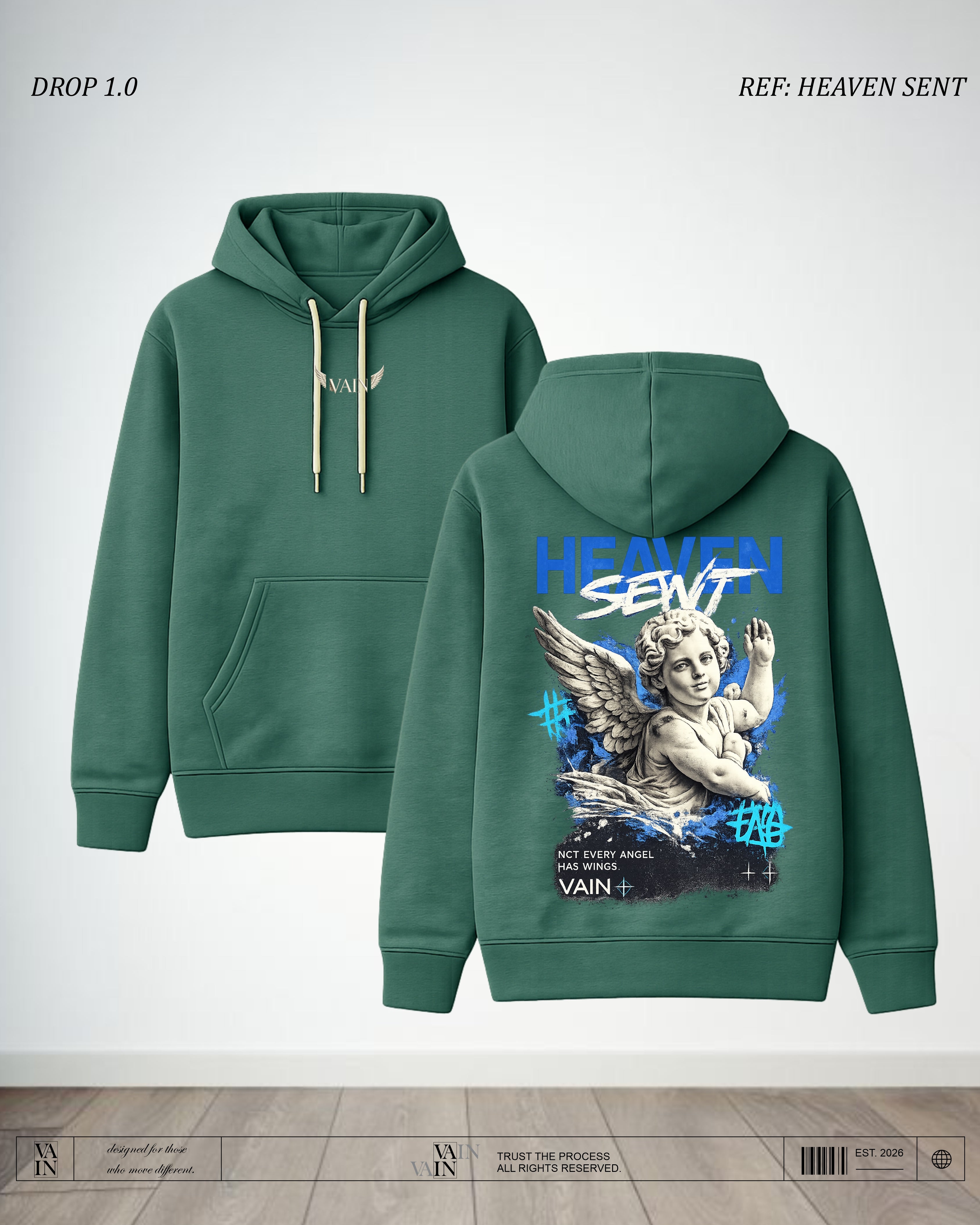 HEAVEN SENT Hoodie — Verde